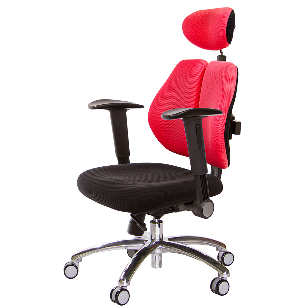 GXG 高背涼感綿 雙背椅 (鋁腳/摺疊升降扶手)  型號2994 LUA1