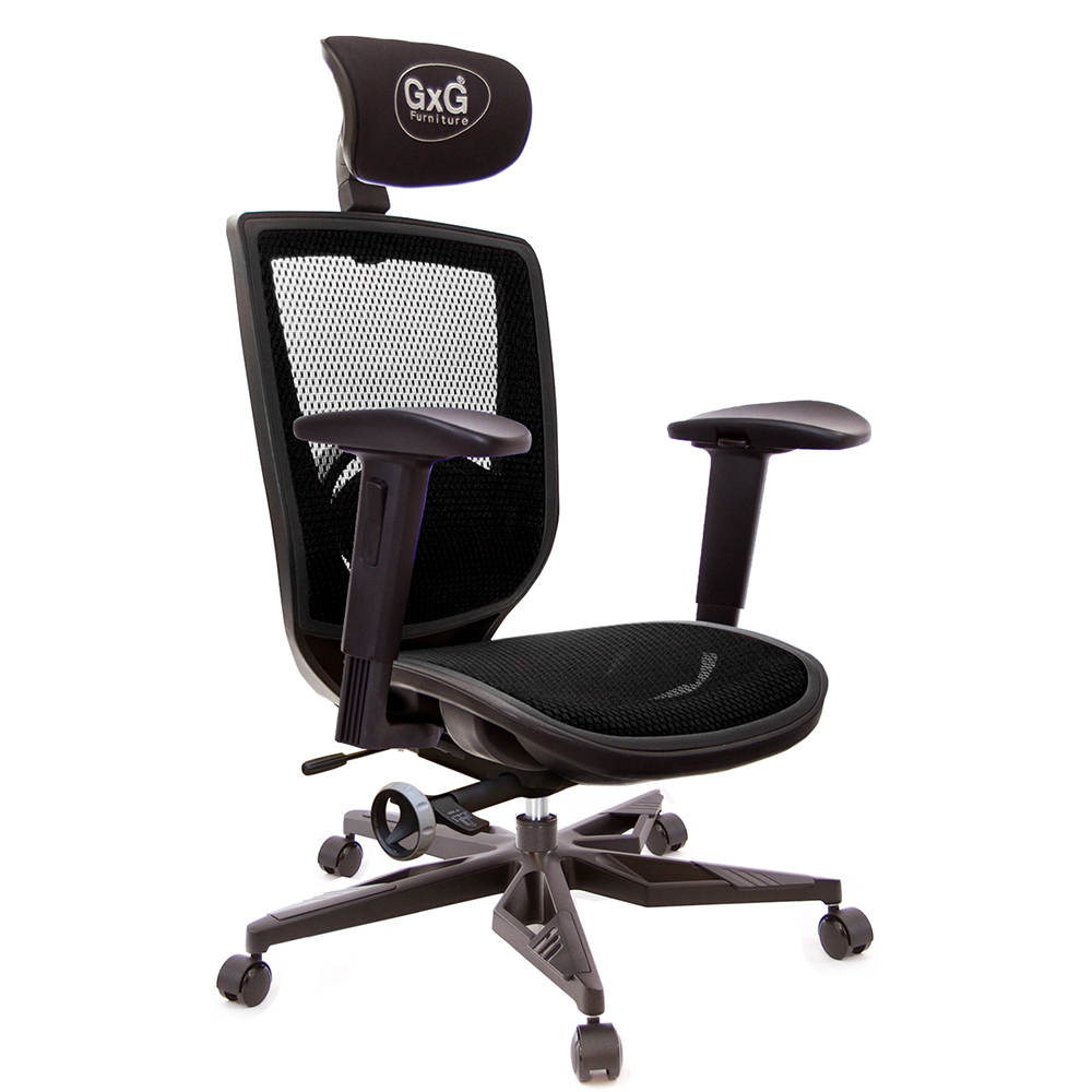 GXG 高背全網 電腦椅 (電競腳/2D滑面扶手) 型號83F6 KGA2J