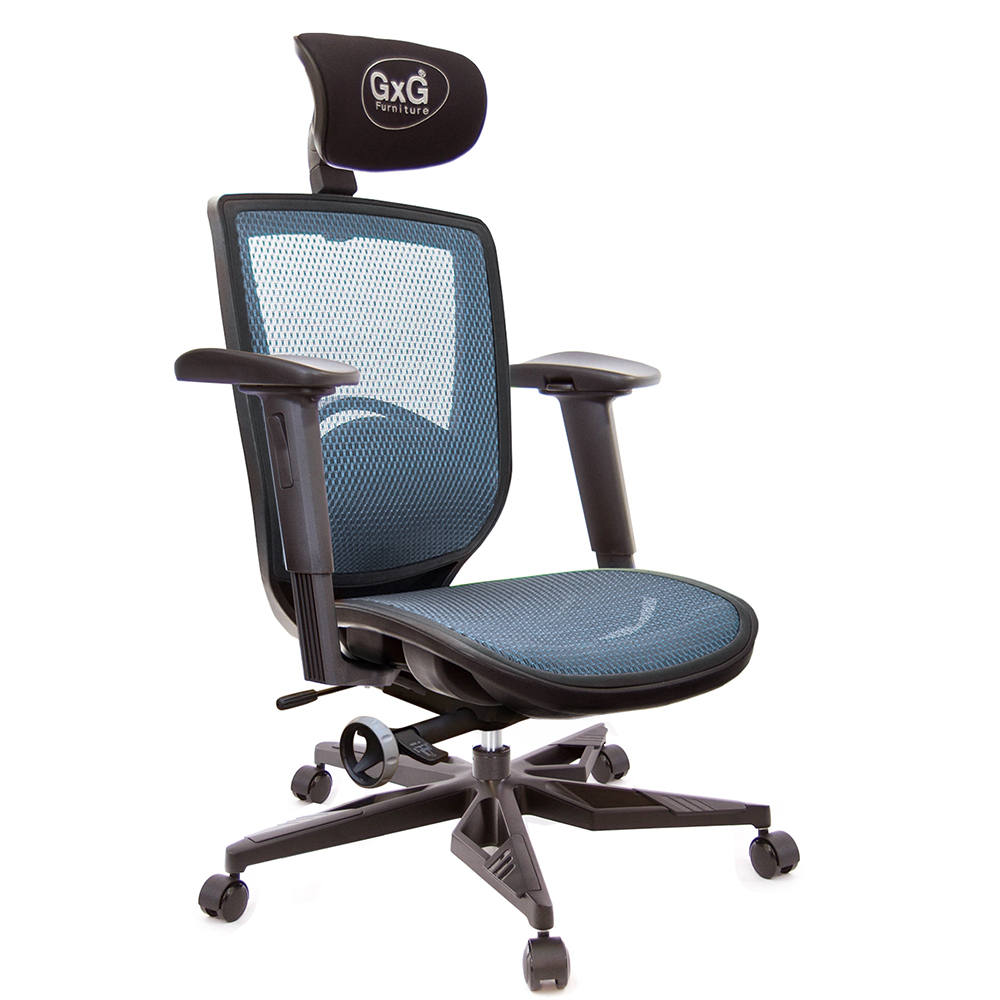 GXG 高背全網 電腦椅 (電競腳/2D手遊專用扶手) 型號83F6 KGA2JM