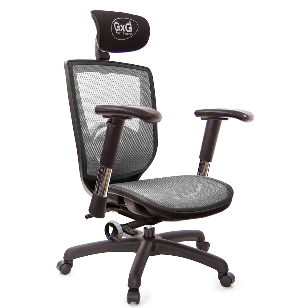 GXG 高背全網 電腦椅 (2D滑面金屬扶手)  型號83F6 EA6