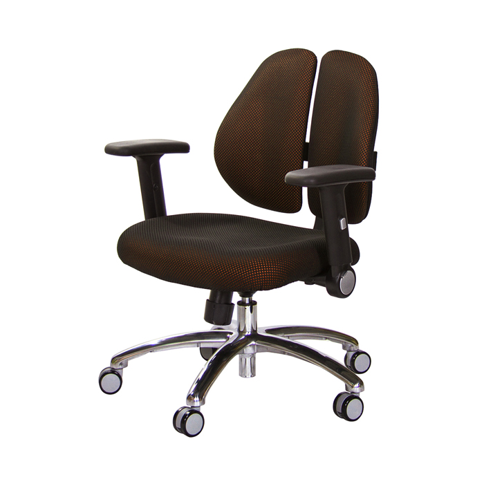 GXG 短背成泡 雙背椅 (鋁腳/摺疊升降扶手)  型號2990LU1