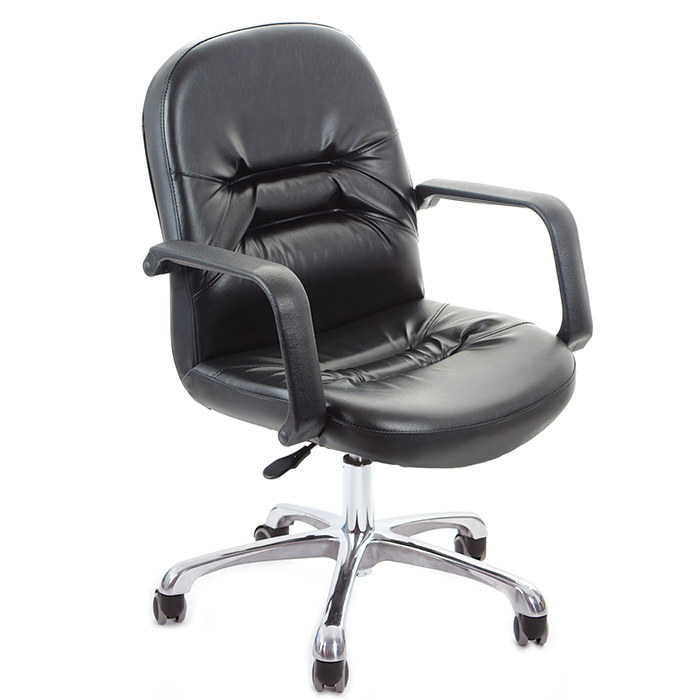 GXG 短背皮面 電腦椅 (鋁合金腳) 型號1003 LU