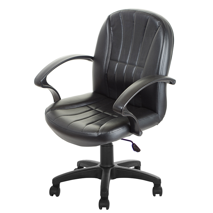GXG 短背皮面 電腦椅 (可後躺/塑膠腳) 型號1011 EK
