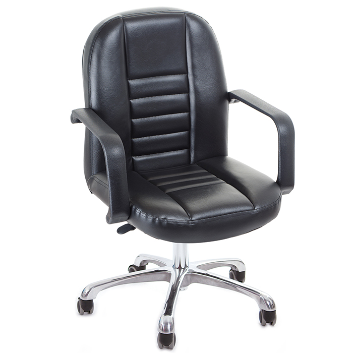GXG 短背皮面 電腦椅 (鋁合金腳) 型號1023 LU