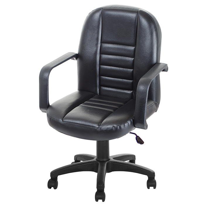 GXG 短背皮面 電腦椅 (可後躺/塑膠腳) 型號1023 EK