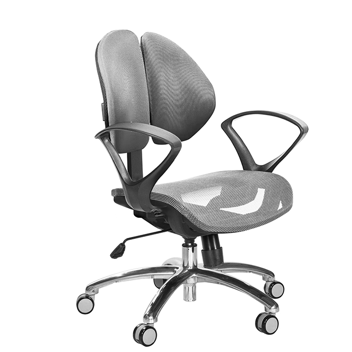 GXG 短背網座 雙背椅 (鋁合金腳/D字扶手) TW-2997 LU4