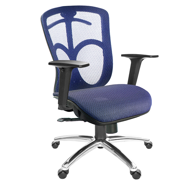 GXG 短背全網 電腦椅  (鋁腳/2D升降扶手) 型號091 LU2