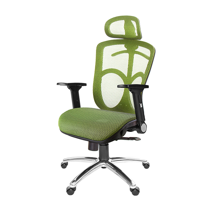 GXG 高背全網 電腦椅  (鋁腳/摺疊滑面手) 型號091 LUA1J