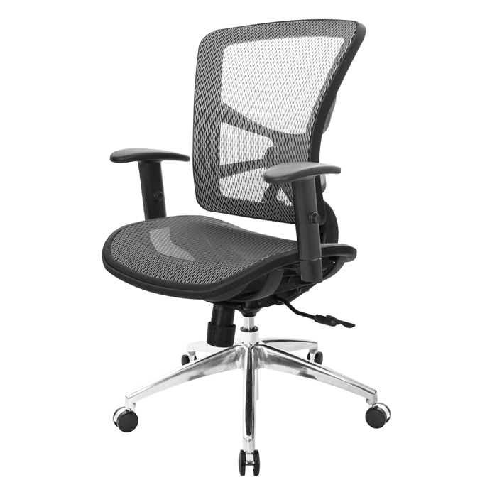 GXG 短背全網 電腦椅 (鋁腳/升降扶手) 型號81X7LU5