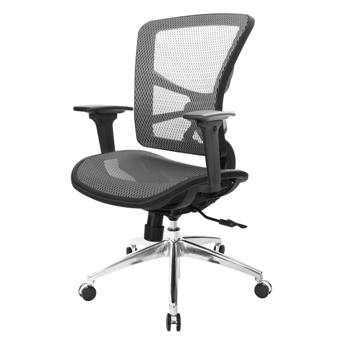 GXG 短背全網 電腦椅 (鋁腳/3D扶手) 型號81X7LU9
