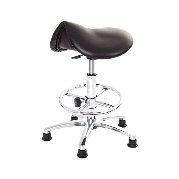 GXG 馬鞍型 工作椅 (小鋁腳+電金踏圈款) 型號T05LUK