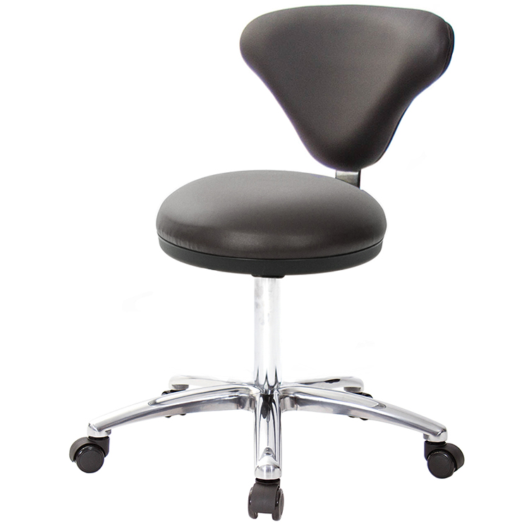 GXG 立體圓凳加椅背 工作椅(寬鋁腳) 型號81T2 LU1