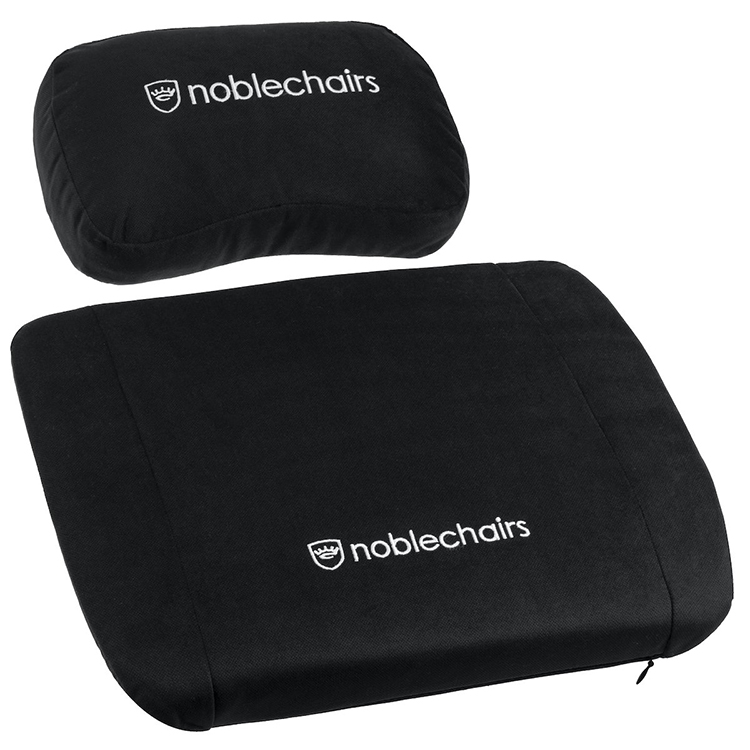 Noblechairs 皇家賽車椅 專用頭枕+腰靠組 Pillow (黑色)