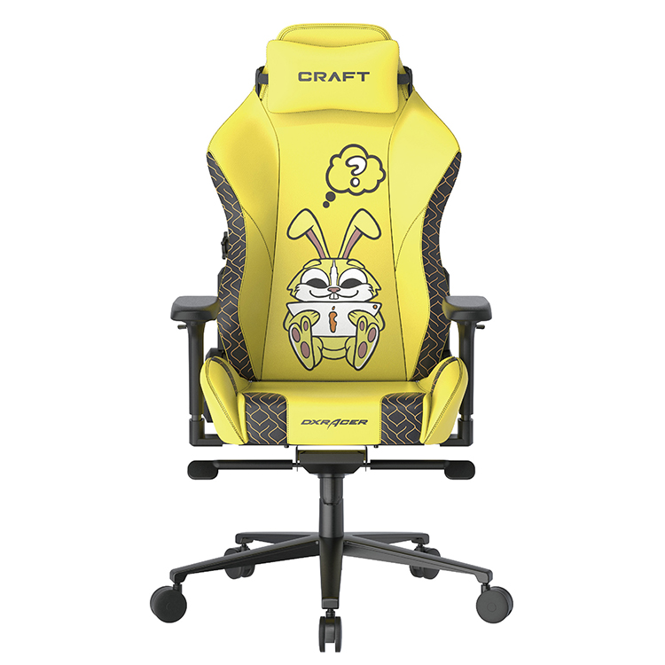 ※售完 DXRacer 電競賽車椅 CRAFT  電繡系列 黃瘋兔 D5000-RT