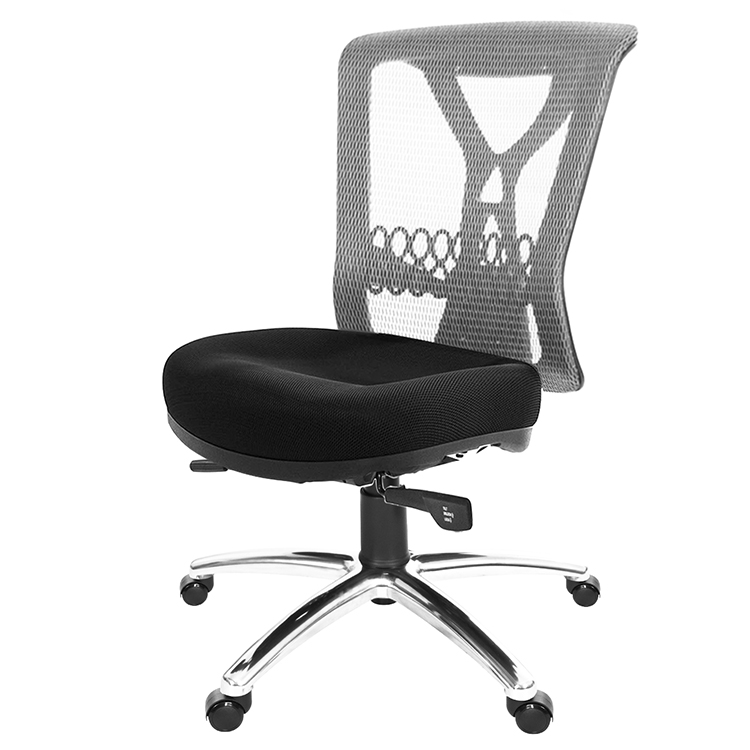 GXG 短背電腦椅 (無扶手/鋁腳) 型號8095 LUNH