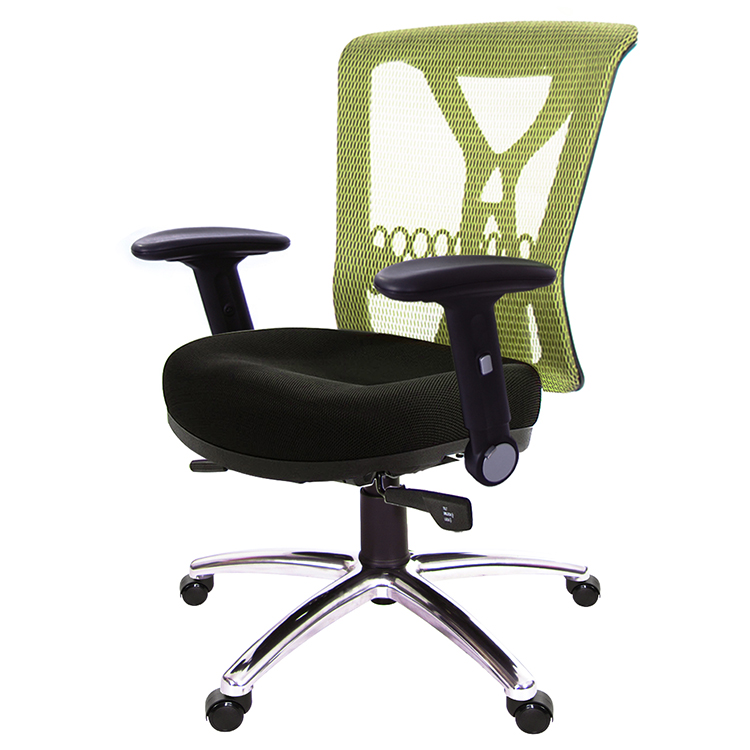 GXG 短背電腦椅 (摺疊扶手/鋁腳) 型號8095 LU1