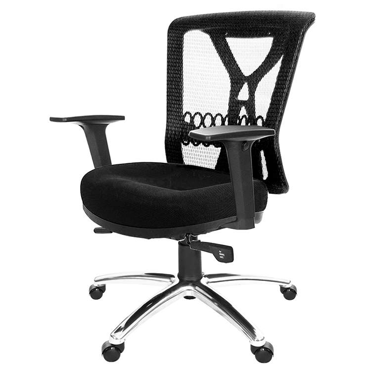 GXG 短背電腦椅 (2D升降扶手/鋁腳) 型號8095 LU2