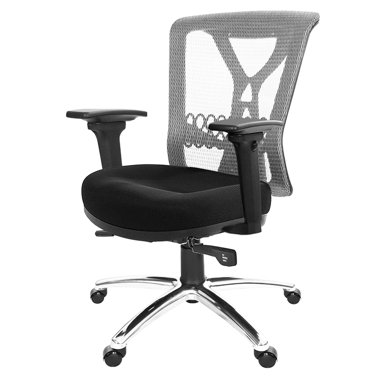 GXG 短背電腦椅 (3D升降扶手/鋁腳) 型號8095 LU9