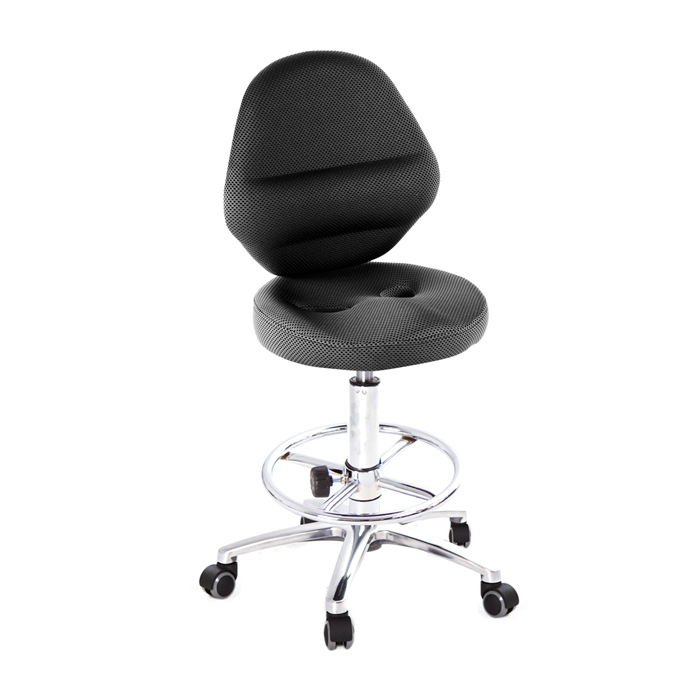 GXG 吧檯椅 加椅背 (小鋁腳+踏圈+防刮輪) 型號T10 LUXK