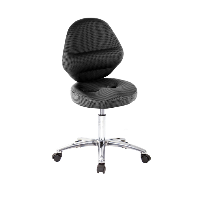 GXG 工作椅 加椅背 (中鋁腳+防刮輪) 型號T10 LU2X
