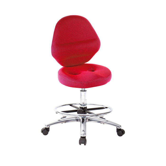 GXG 吧檯椅 加椅背 (中鋁腳+踏圈+防刮輪) 型號T10 LU2XK
