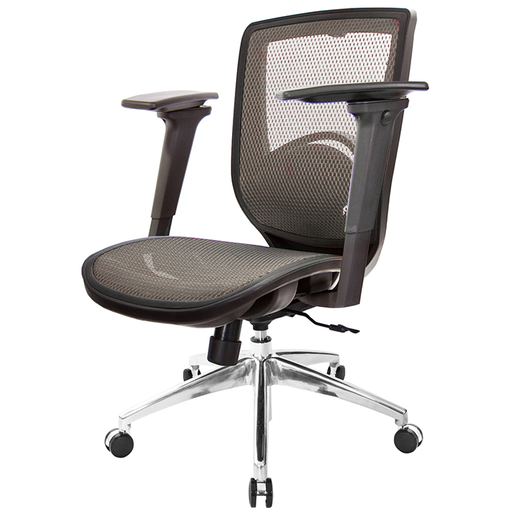 GXG 短背全網 電腦椅 (鋁腳/3D後靠扶手) 型號81X6 LU9M
