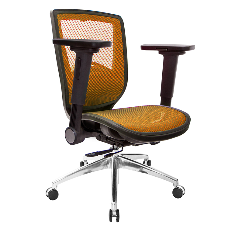 GXG 短背全網 電腦椅 (鋁腳/4D平面摺疊扶手) 型號81Z6 LU1H