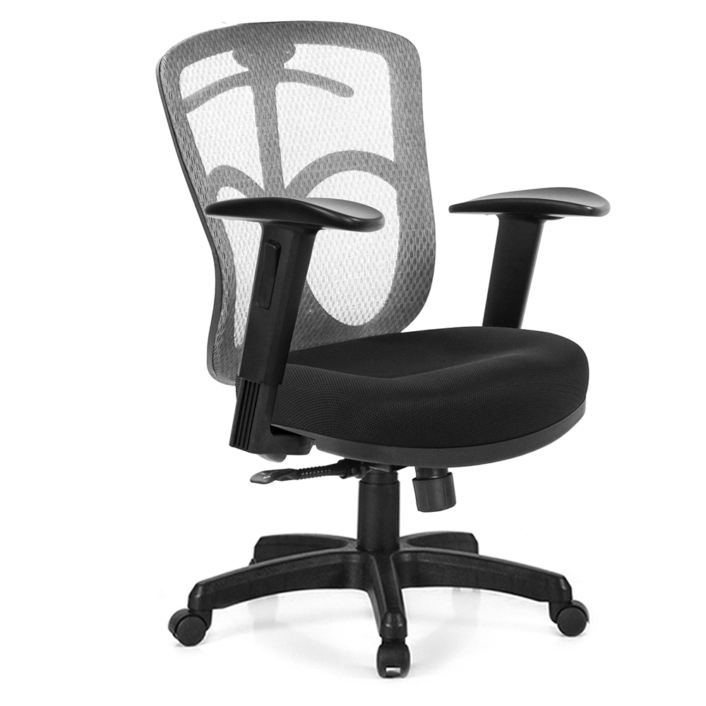 GXG 短背半網 電腦椅 (2D升降扶手)  型號096 E2