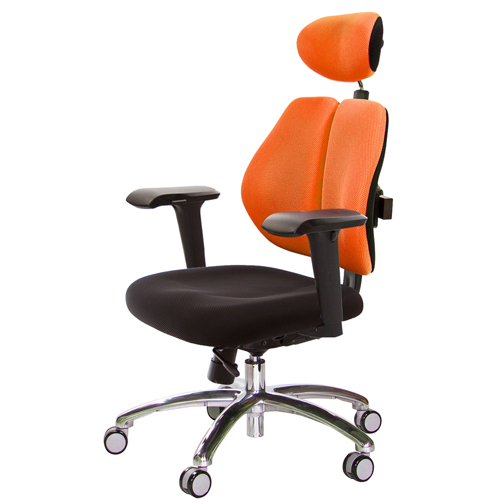 GXG 高背涼感綿 雙背椅 (鋁腳/4D升降扶手)  型號2994 LUA3