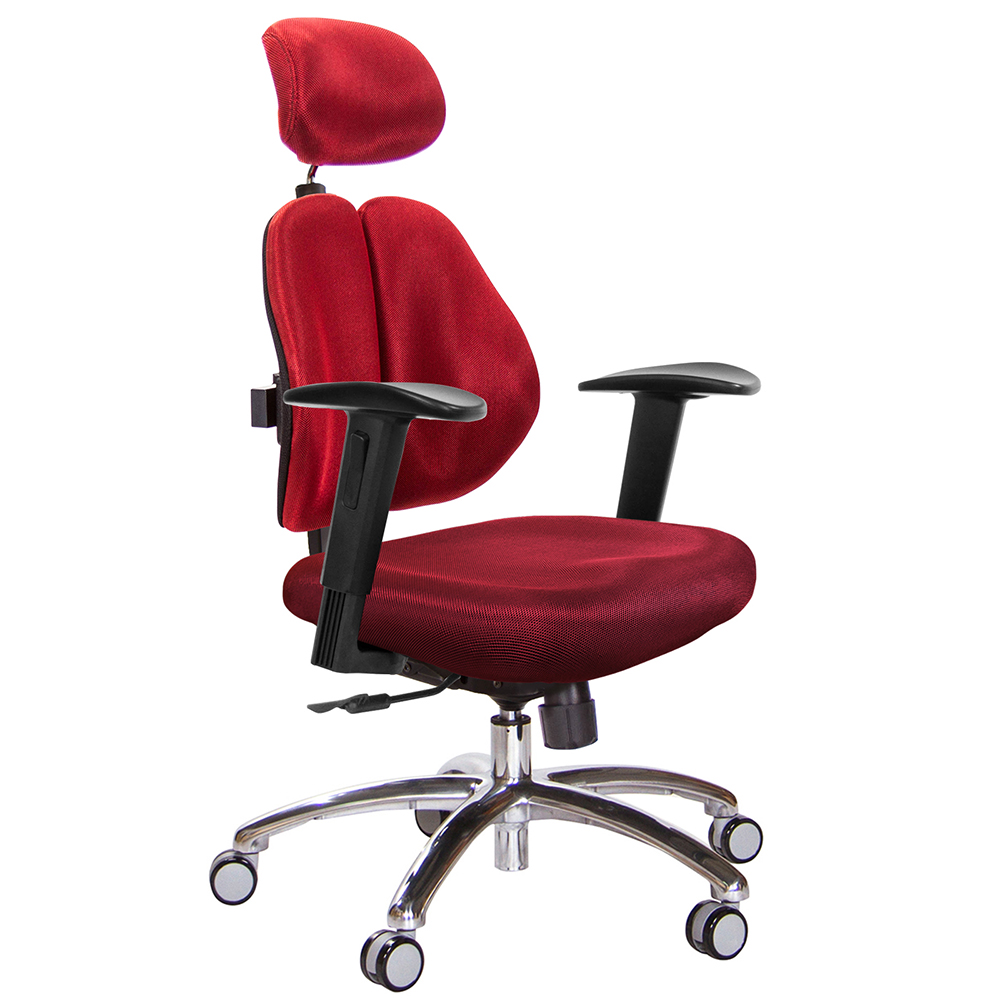 GXG 高背涼感綿 雙背椅 (鋁腳/2D升降扶手)  型號2995 LUA2