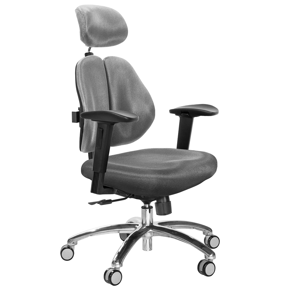 GXG 高背涼感綿 雙背椅 (鋁腳/2D滑面升降扶手)  型號2995 LUA2J