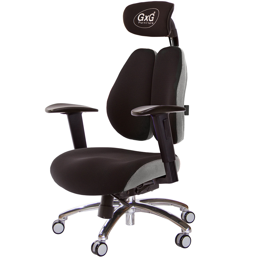 GXG 雙軸枕 DUO KING 工學椅(鋁腳/2D升降扶手)  型號3606 LUA2