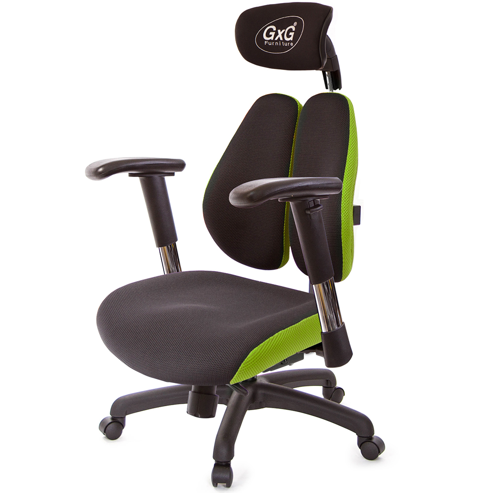 GXG 雙軸枕 DUO KING 工學椅(2D滑面金屬手)  型號3606 EA6