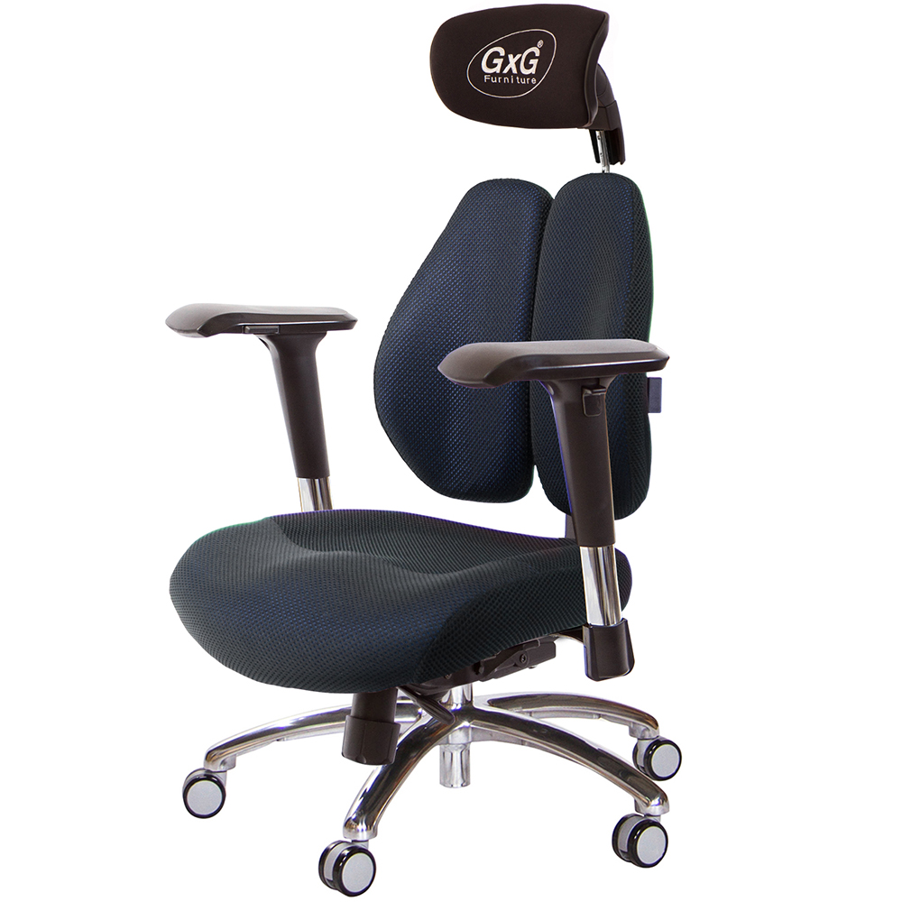 GXG 雙軸枕 DUO KING 工學椅(鋁腳/4D金屬手)  型號3606 LUA7