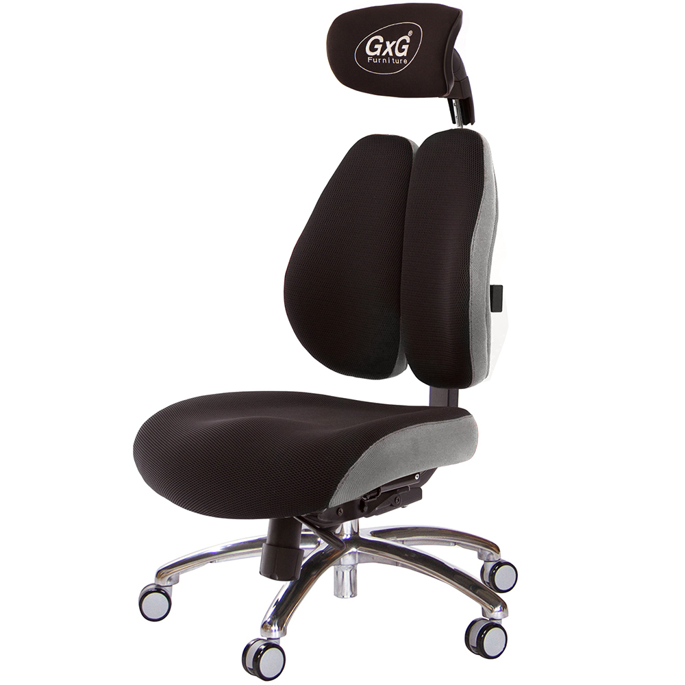 GXG 雙軸枕 DUO KING 記憶棉工學椅(鋁腳/無扶手)  型號3608 LUANH
