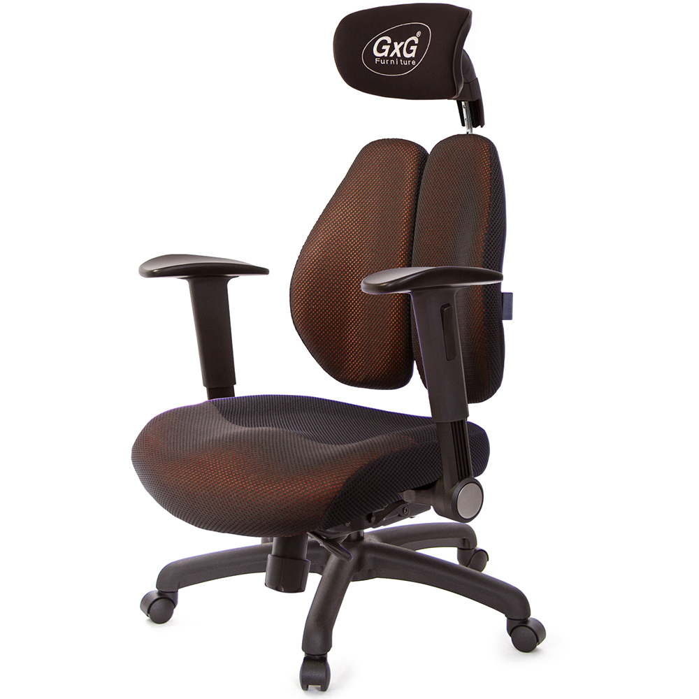 GXG 雙軸枕 DUO KING 記憶棉工學椅(摺疊升降扶手)  型號3608 EA1