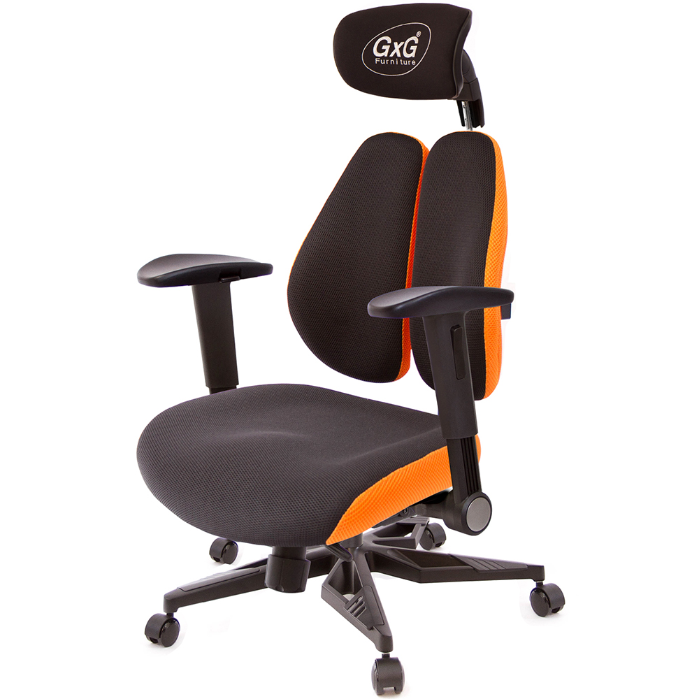 GXG 雙軸枕 DUO KING 記憶棉工學椅(電競腳/摺疊滑面扶手)  型號3608 KGA1J