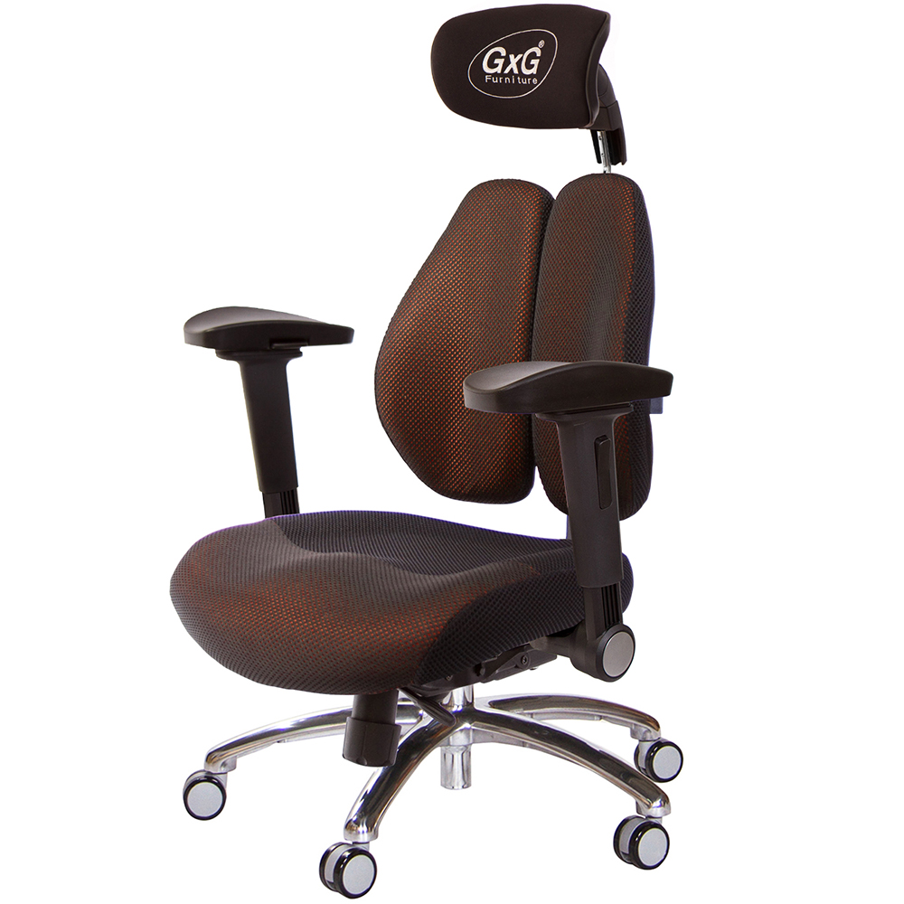 GXG 雙軸枕 DUO KING 記憶棉工學椅(鋁腳/4D弧面摺疊手)  型號3608 LUA1D