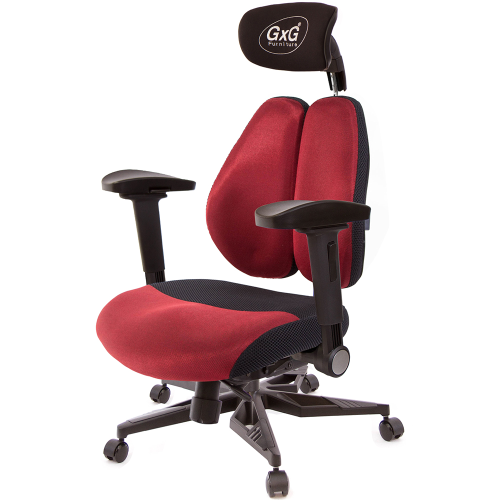 GXG 雙軸枕 DUO KING 記憶棉工學椅(電競腳/4D弧面摺疊手)  型號3608 KGA1D