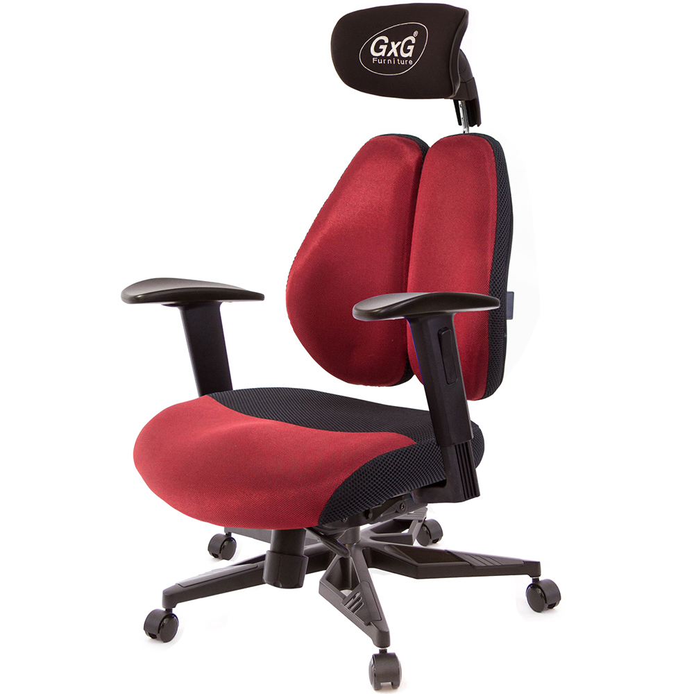 GXG 雙軸枕 DUO KING 記憶棉工學椅(電競腳/2D升降扶手)  型號3608 KGA2