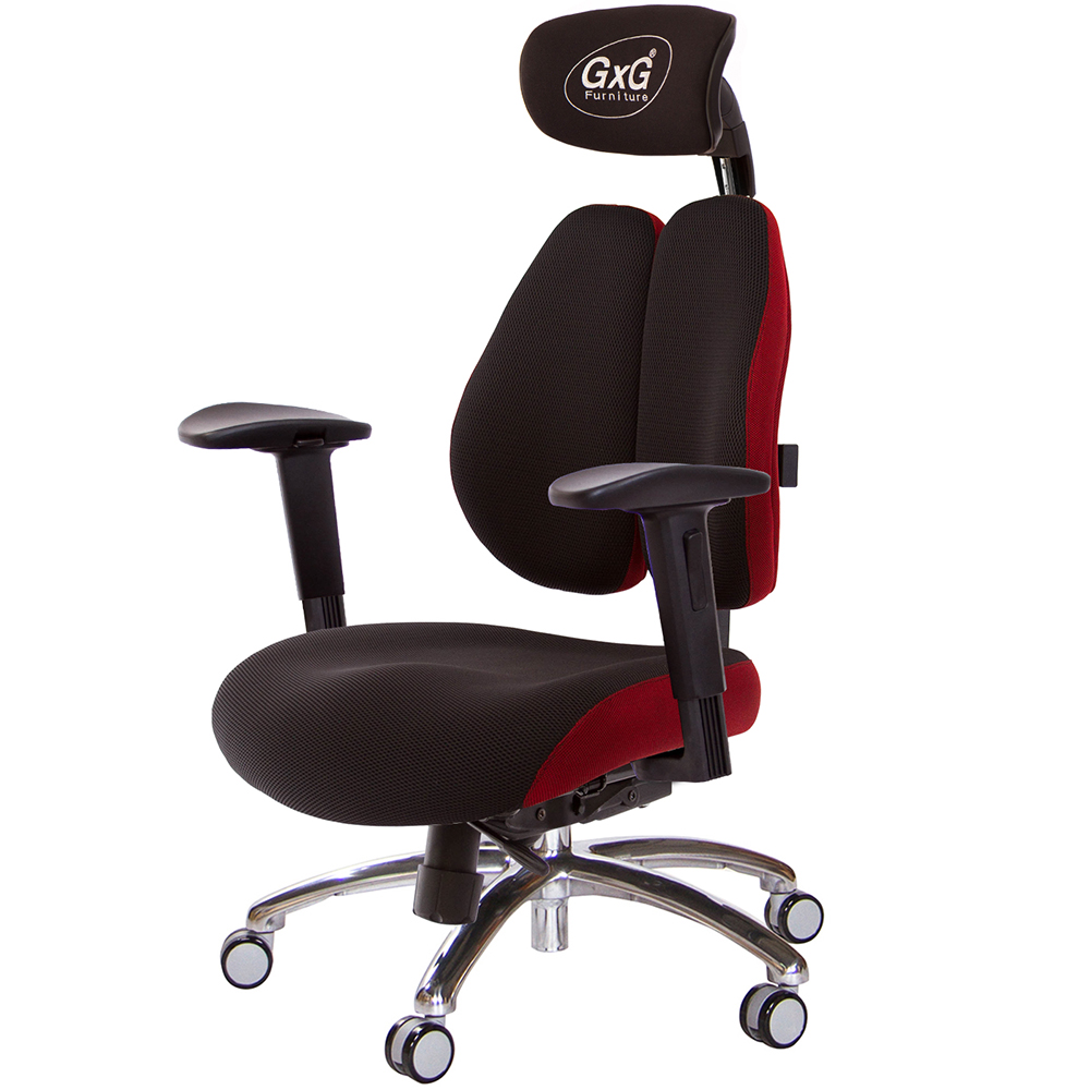 GXG 雙軸枕 DUO KING 記憶棉工學椅(鋁腳/2D滑面升降扶手)  型號3608 LUA2J
