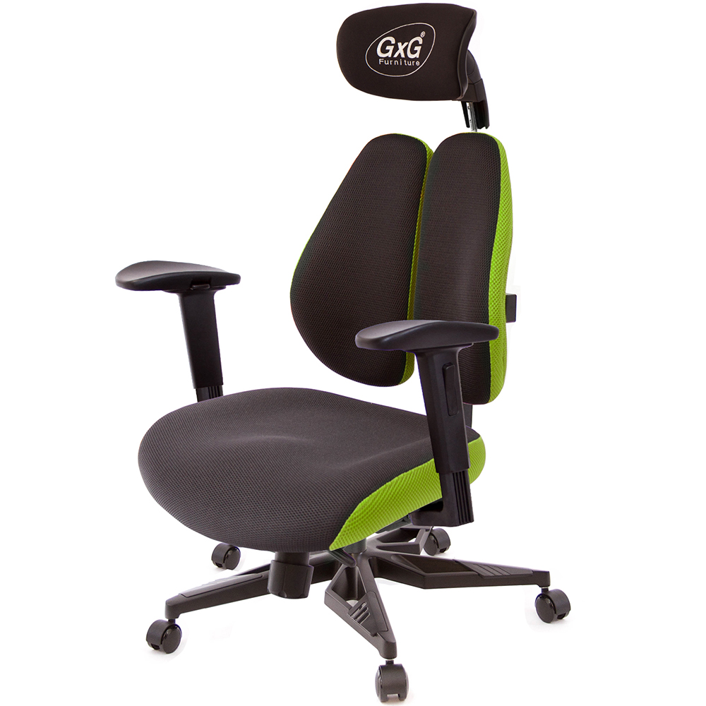 GXG 雙軸枕 DUO KING 記憶棉工學椅(電競腳/2D滑面升降扶手)  型號3608 KGA2J