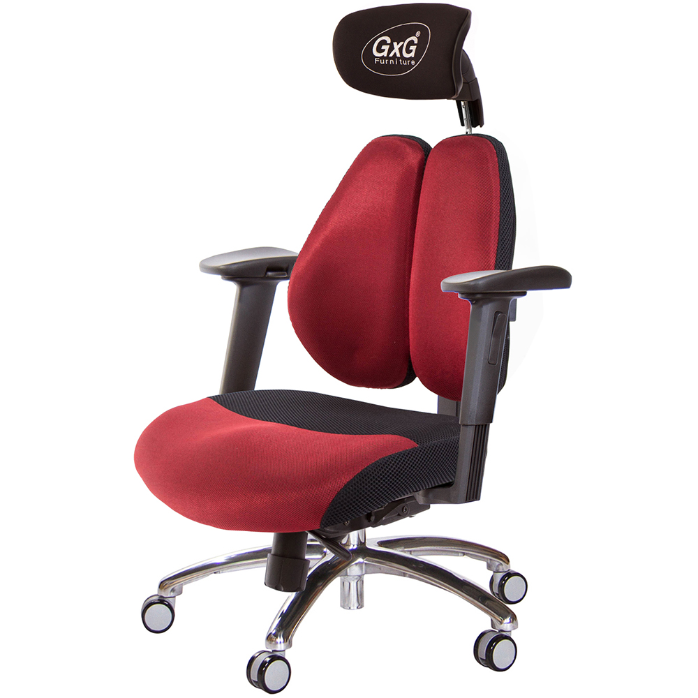 GXG 雙軸枕 DUO KING 記憶棉工學椅(鋁腳/2D手遊休閒扶手)  型號3608 LUA2JM