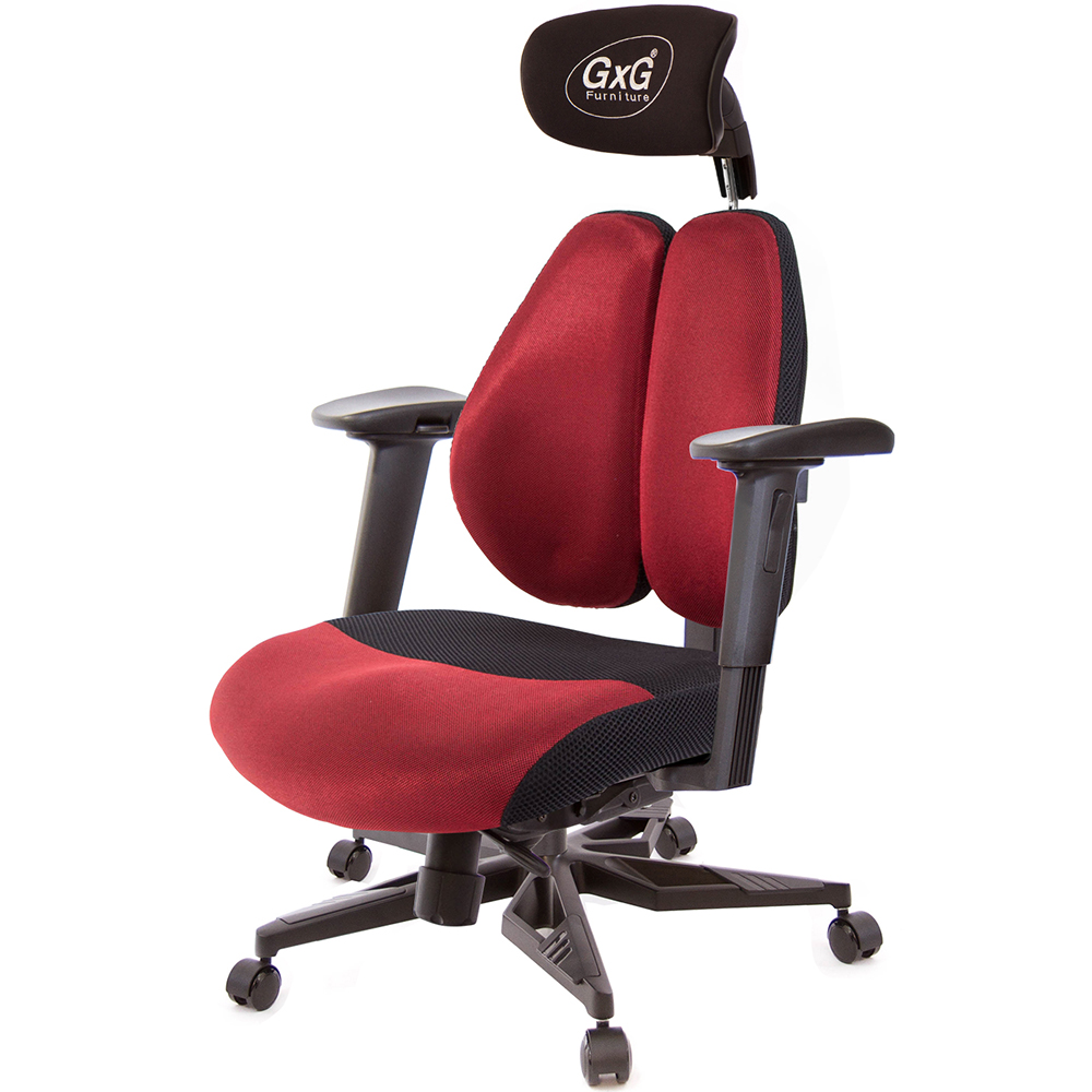 GXG 雙軸枕 DUO KING 記憶棉工學椅(電競腳/2D手遊休閒扶手)  型號3608 KGA2JM