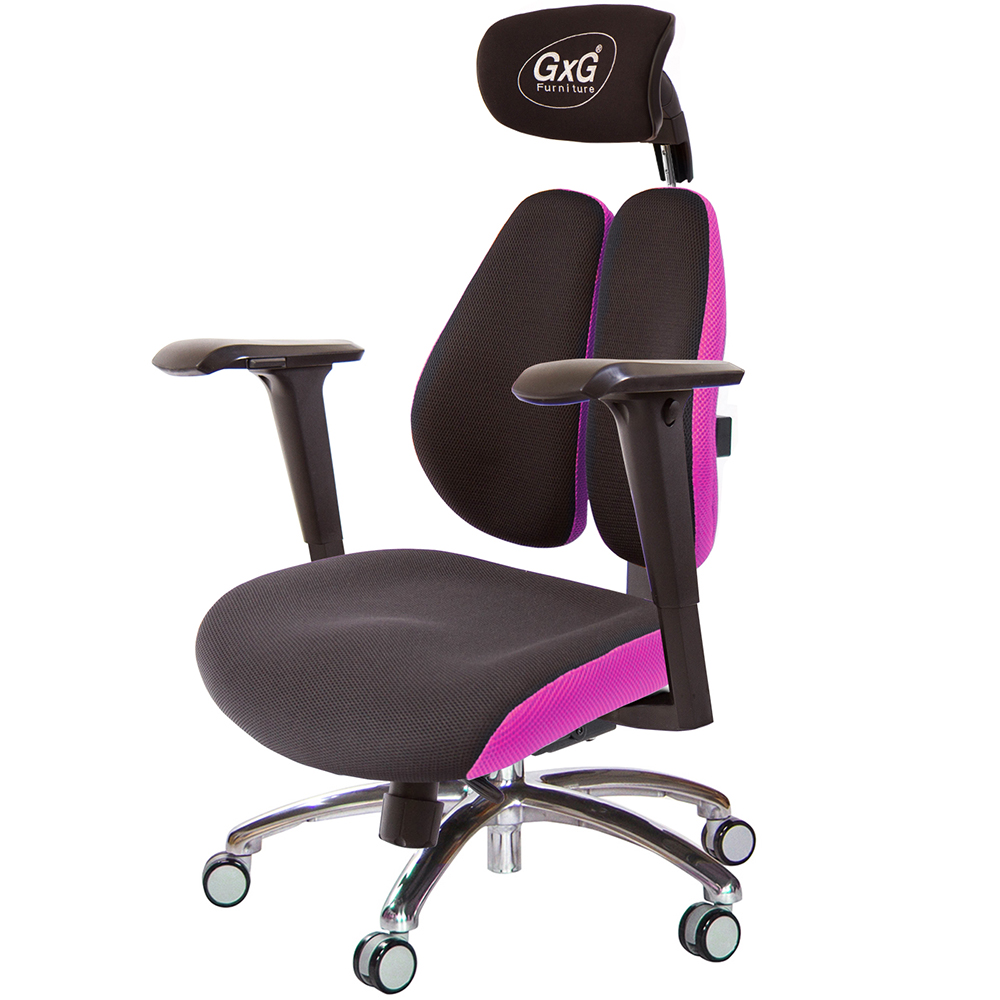GXG 雙軸枕 DUO KING 記憶棉工學椅(鋁腳/4D升降扶手)  型號3608 LUA3