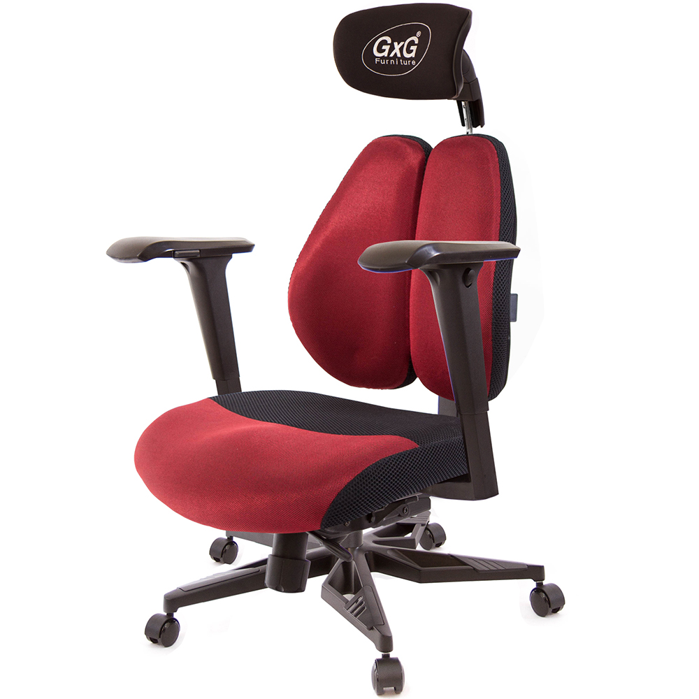 GXG 雙軸枕 DUO KING 記憶棉工學椅(電競腳/4D升降扶手)  型號3608 KGA3