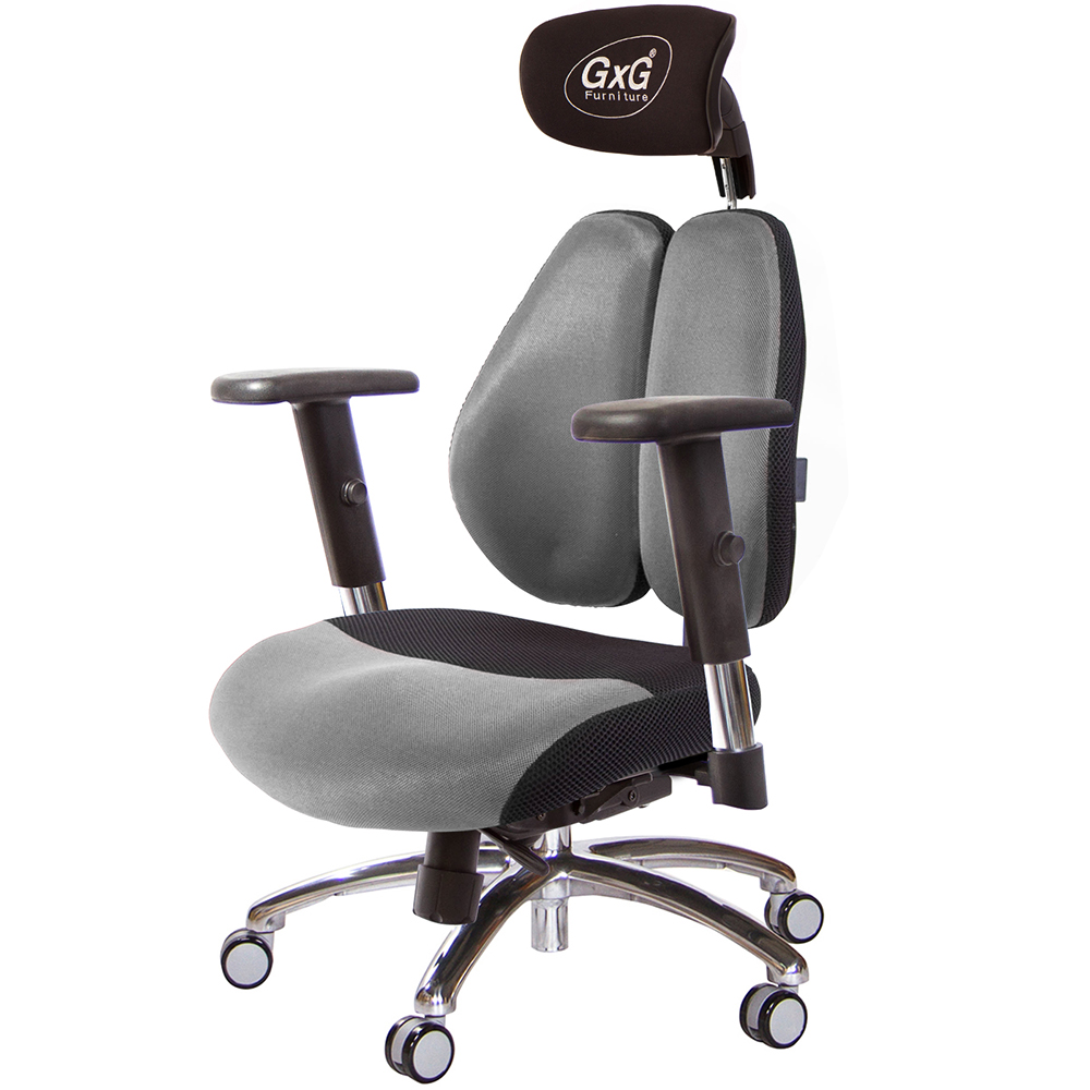 GXG 雙軸枕 DUO KING 記憶棉工學椅(鋁腳/SO金屬手)  型號3608 LUA5