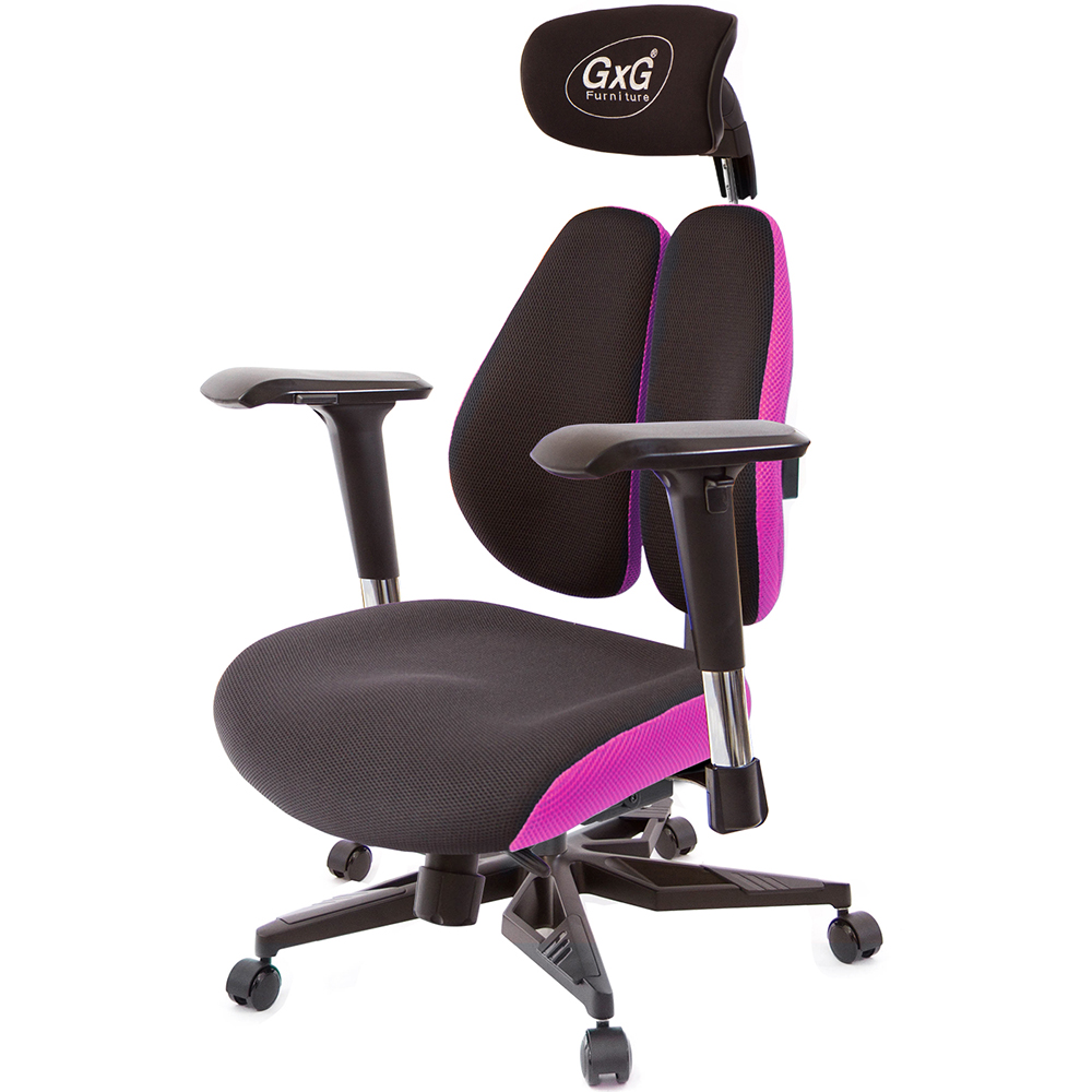 GXG 雙軸枕 DUO KING 記憶棉工學椅(電競腳/4D金屬手)  型號3608 KGA7