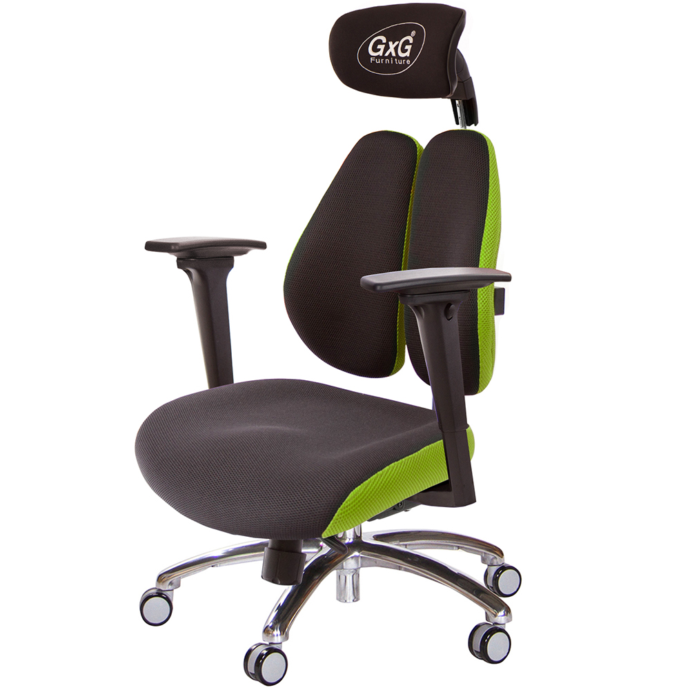 GXG 雙軸枕 DUO KING 記憶棉工學椅(鋁腳/3D升降扶手)  型號3608 LUA9