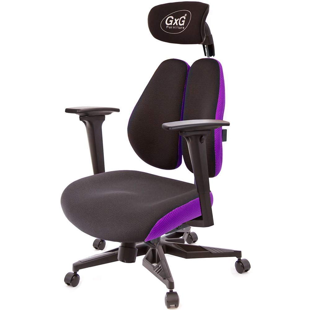 GXG 雙軸枕 DUO KING 記憶棉工學椅(電競腳/3D升降扶手)  型號3608 KGA9